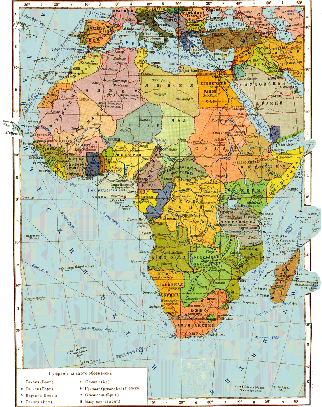 политическая карта африки
